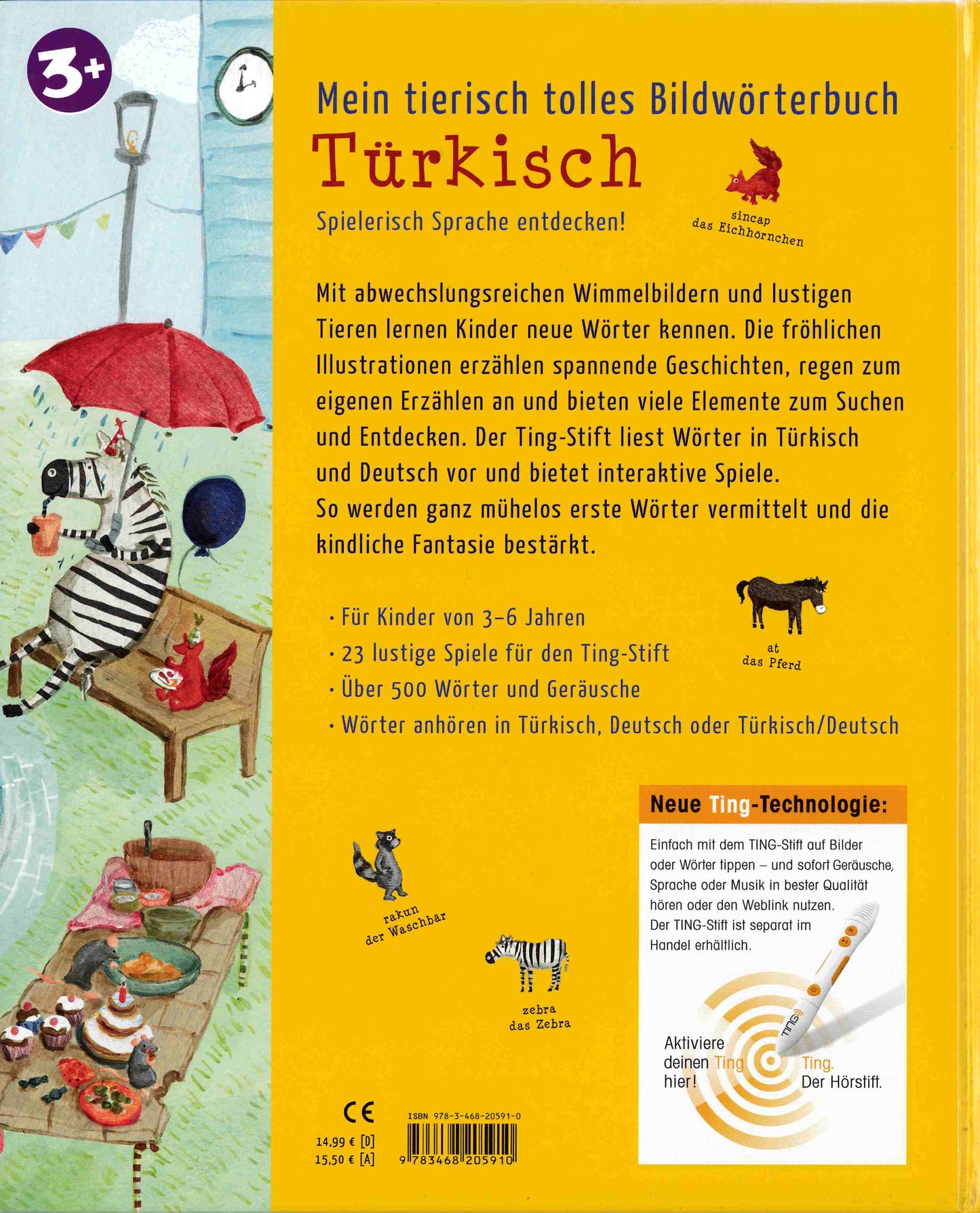 Mein tierisch tolles Bildwörterbuch Türkisch